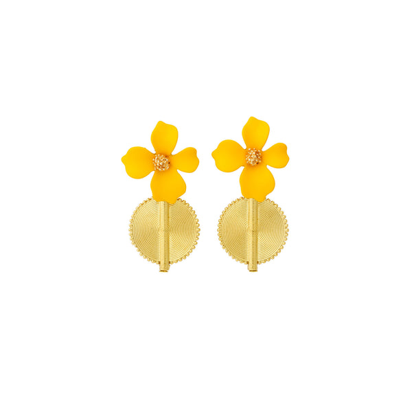 Aflé Bijoux Akan Flowers Earrings - Yellow - AFLE BIJOUX 